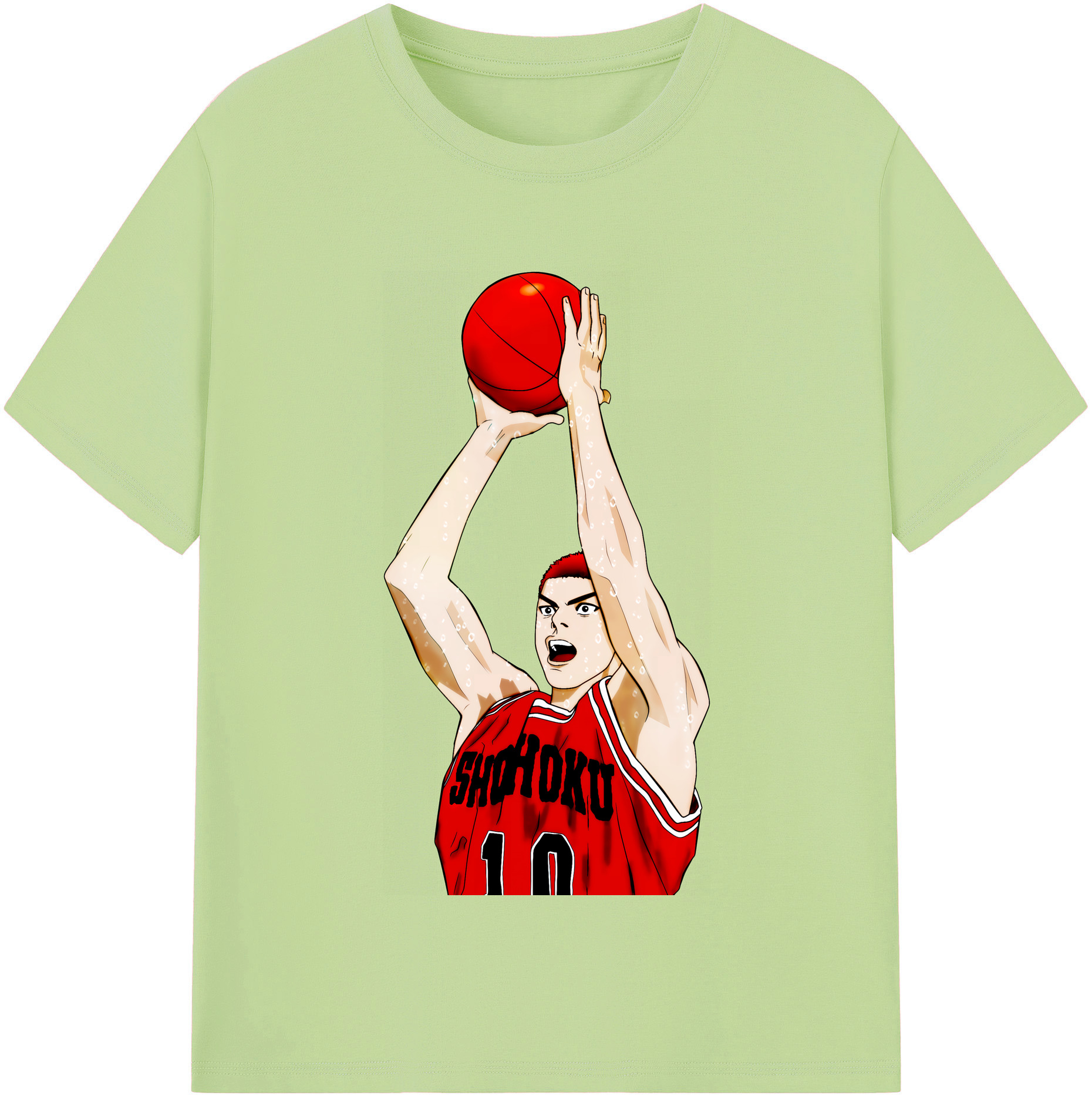 SLAM DUNK／スラムダンク 綿100％半袖Tシャツ（フロントプリント）